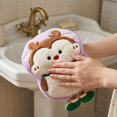 thumbnail image 4 of Yeciiwht Decorative Christmas Hand Towel Coral Fleece Hanging Hand Towel – Absorbent Festive Towels for Bathroom, Kitchen & Holiday Home Use, 4 of 6