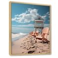thumbnail image 2 of Designart "Nostalgia Black Beach Seaside IV" Nautical & Beach Floater Framed Canvas Print, 2 of 7