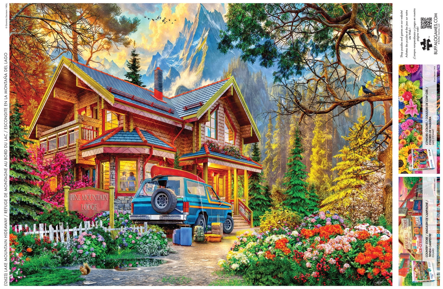Buffalo Games Lake Mountain Hideaway 1000-Piece Interlocking Jigsaw Puzzle for Adults Ages 14-99 Years