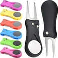 thumbnail image 5 of 1 Pcs Golf Divot Repair Tool with Ball Marker Pitch Mark Fork Golf Pitchfork, 5 of 5
