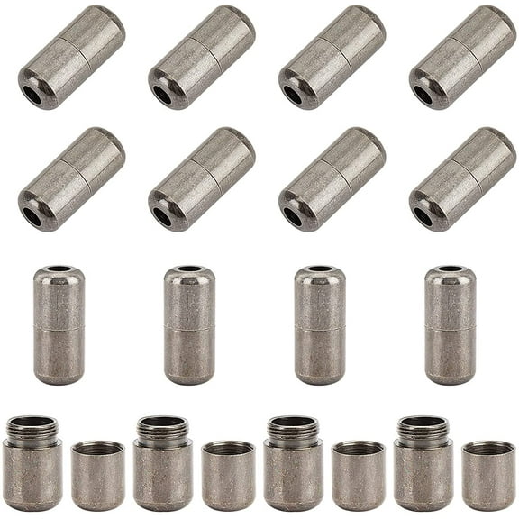 30 Sets No Tie Shoelaces Tieless Shoelace Locks Buckle Brass Lock Shoelace End Caps Metal Connector Turnbuckle Shoe Lace Tips Replacement End for Athletic Running Sneakers Casual Shoes Gunmetal