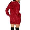 thumbnail image 3 of Noël Femmes Sweat-Shirt à Mi-Longueur de Fermeture Outwear Manches Longues Xmas Pull Chaud Col Rond Cardigan Capuche Veste de Mode Vacances Imprimé Pull, 3 of 6