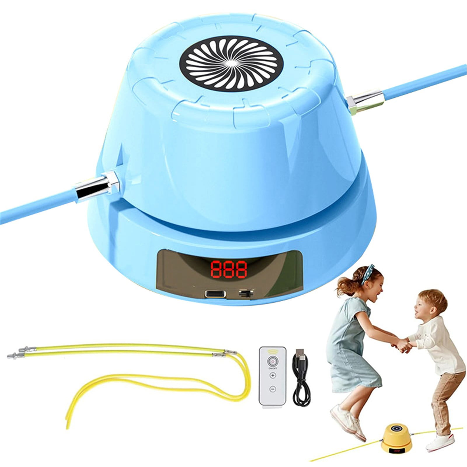 RUIG Smart Jump Rope Machine, Electric Music Jump Rope, Smart Counting Rope, 1-10 Speed Levels, Rechargeable Smart Skipping Rope with Remote, Parent-Child Interactive, for Home Gym