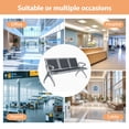 thumbnail image 6 of Kinbor 3-Seat Waiting Room Bench - PU Leather Waiting Room Chairs with Arms Airport Reception Bench, Lobby Bench Seating Office Bench Waiting Area Chairs for Airport Business Hospital Market, 6 of 9