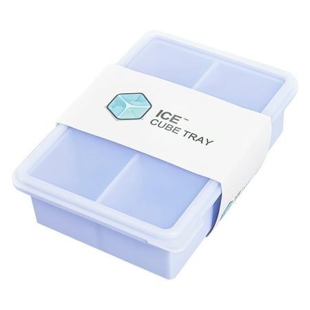 

Kitchen Organization Ice Maker Silicone Ice Tray Bar Pudding Jelly Chocolate Making Mold 6 Ice Cubes with Lid