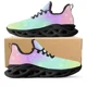 thumbnail image 1 of Zapatillas deportivas de moda con diseño colorido para hombre, mujer y adolescentes, de malla transpirable, informales, con cordones y zapatillas de baloncesto., 1 of 6