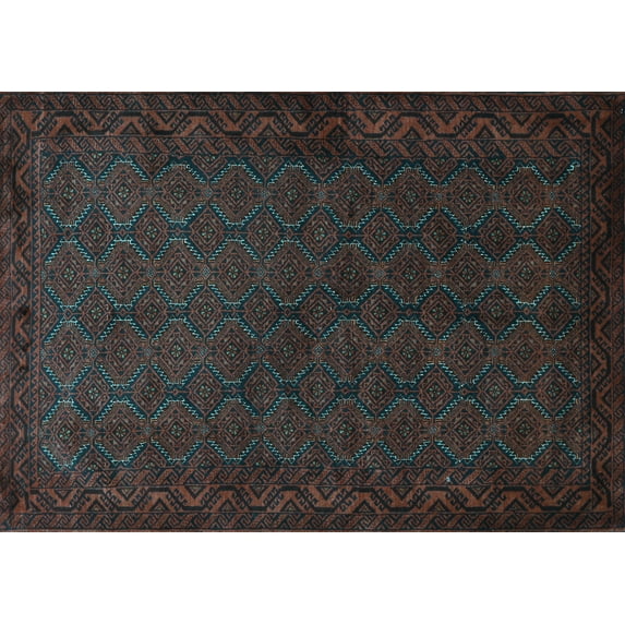 Ahgly Company Indoor Rectangle Persian Light Blue Traditional Area Rugs, 6' x 9'