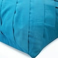 thumbnail image 2 of Toss Pillow Cover, Turquoise Blue Euro Sham Covers 26x26 inch (65x65 cm), Suede Euro Size Pillow Covers, Solid Color, Pintucks, Textured, Striped - Turquoise Blue No Limits No Lines, 2 of 3