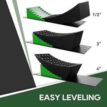 RV Leveling Blocks Kit - 35,000 Lbs Capacity Leveling System With Anti-Slip Mats & Storage Bag