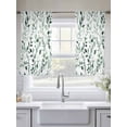 thumbnail image 5 of Plant Green Sheer Curtains 54 Inch Long 2 Panels, Watercolor Eucalyptus Leaf Farm Light Filtering Rod Pocket Semi Sheer Curtains, Sheer Voile Drapes for Living Room Bedroom, 52"x54", 5 of 5