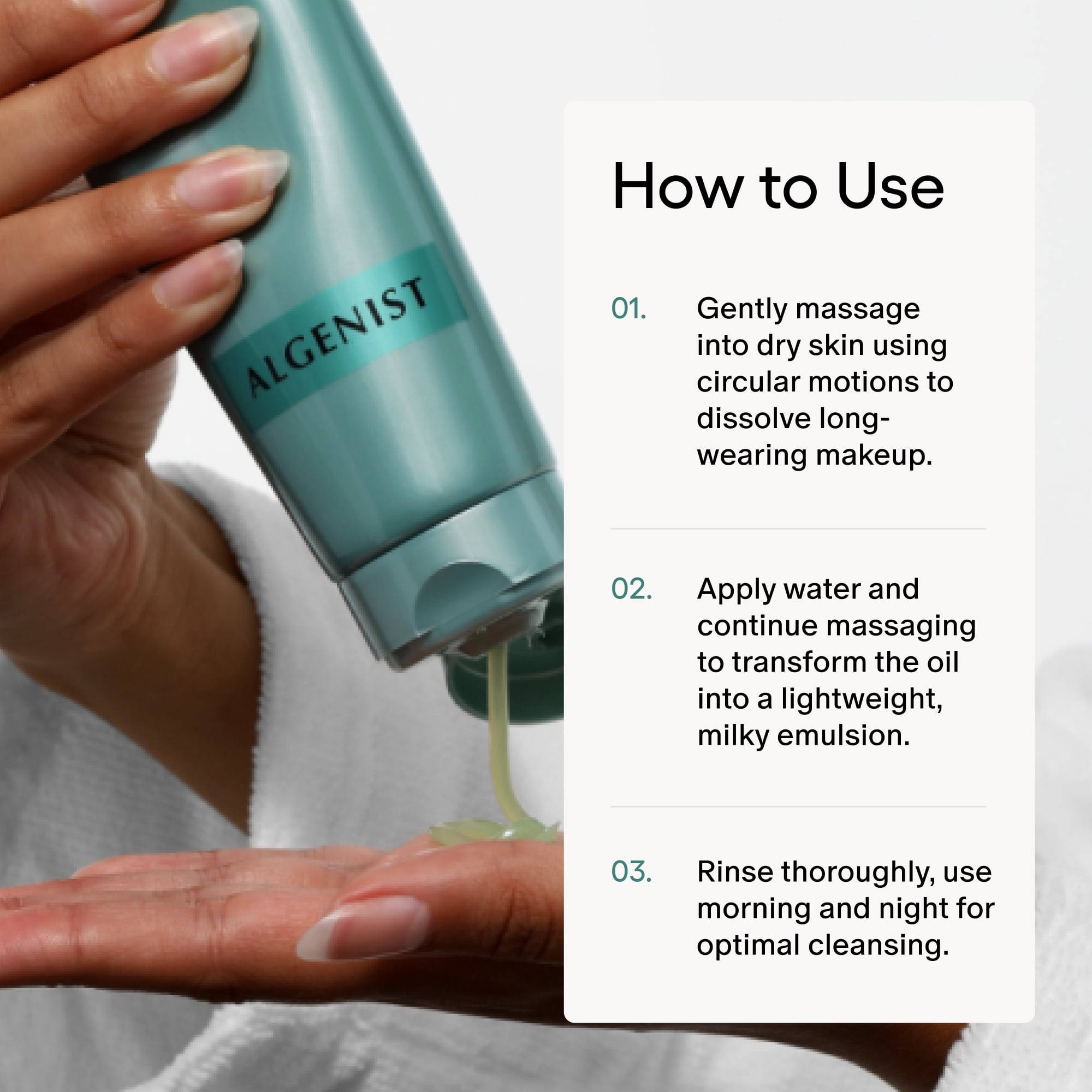 Algenist GENIUS Ultimate Anti-Aging Melting Facial Cleanser - Milky Cleansing Oil + Makeup Remover with Avocado Oil, Alguronic Acid and Microalgae Oil - Nourishes Skin + Improves Radiance (5 oz)