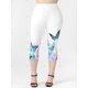 thumbnail image 2 of Legging Recortado con Estampado de Mariposa en Talla Extra Rosegal Leggings de talla grande, 2 of 5