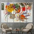 thumbnail image 4 of Wassily Kandinsky 3D Canvas, Famous 3D Canvas, Modern Wall Art, Dominant Curve Wassily Kandinsky, Abstract Canvas Poster, Canvas Wall Decor - Gold Framed, 4 of 9