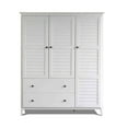 thumbnail image 7 of Grain Wood Furniture Greenport 3-Door Wardrobe, Brushed White, 7 of 7