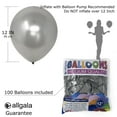 thumbnail image 4 of Allgala 100ct 12" Helium Grade Premium Latex Balloons-Silver-BL52004, 4 of 4