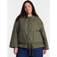thumbnail image 5 of Terra & Sky Women’s Plus Quilted Coat with Long Sleeves, Sizes 0X-5X, 5 of 6