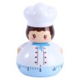 thumbnail image 2 of NUOLUX Mini Chef Design Mechanical Timer Kitchen Timer Cooking Time Manager Baking Reminder Boiled Egg Countdown Timer (Sky-blue), 2 of 6