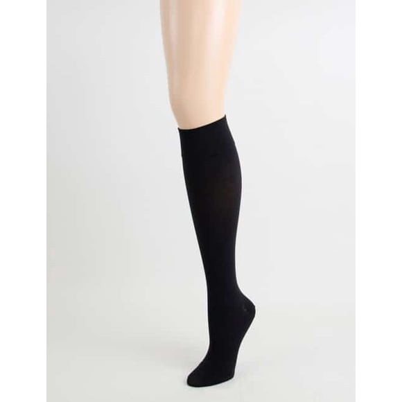 Legend MicroFiber Opaque, Knee High, 20-30mmHg Stockings (X-Large, Black)