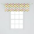 thumbnail image 2 of Ambesonne Owls Window Valance, Daisies Sunglasses Stripes, 54" X 18", Multicolor, 2 of 3