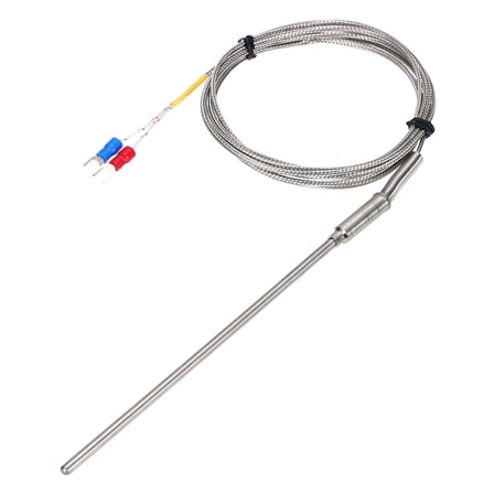 Uxcell K Type Thermocouple Temperature Sensor Probe 4x150mm 6.6ft Wire 0 to 1100°C(32 to 2012°F) Stainless Steel