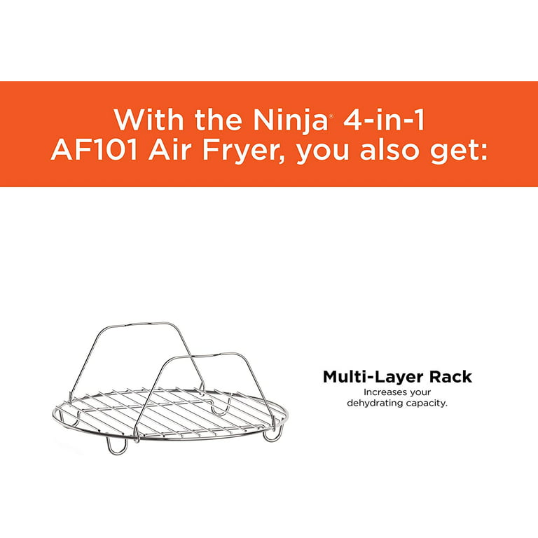 Ninja AF101 4QT Air Fryer That Crisps, Roasts, Reheats, & Dehydrates Black/Grey  622356554572