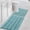 Aqua Haze-20" x 32" Plus 20" x 20" U Shape, variant on Bath Rug Dove 17" x 24" Chenille Striped Non-Slip Absorbent Bathroom Floor Mat