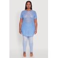 thumbnail image 3 of Womens Plus Size Sheer Textured Knit Tunic Top, 3 of 5
