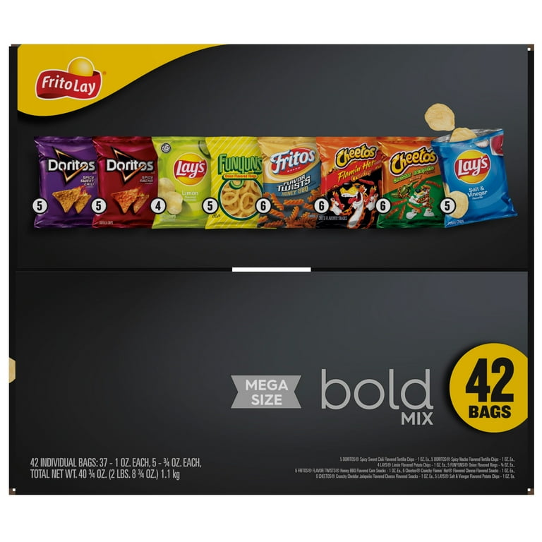 Frito-Lay Bold Mix Variety Pack, Assorted 42 Count Family