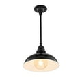 thumbnail image 2 of JONATHAN Y Jasper 12.25" 1-Light Farmhouse Industrial Indoor/Outdoor Iron LED Pendant, Black, 2 of 6