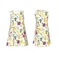 thumbnail image 7 of Picia Vegetable Print Women’s Sleeveless Midi Swing Dress – A-Line Pleated Tank Sundress, Comfortable and Flowy T-Shirt Dress, 7 of 7