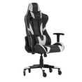 thumbnail image 2 of BizChair Gaming Chair Racing Office Computer PC Adjustable Chair with Reclining Back and Transparent Roller Wheels in Black LeatherSoft, 2 of 9