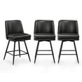 thumbnail image 4 of Zimtown Modern Bar Stools Set of 2, Swivel Barstool Counter Height Bar Chair, Kitchen Island Barstool 2 Pack, Black, 4 of 10