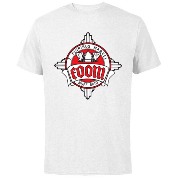 Marvel FOOM Fan Club Logo Nuff Said Retro Vintage Style - Short Sleeve Cotton T-Shirt for Adults - Customized-White