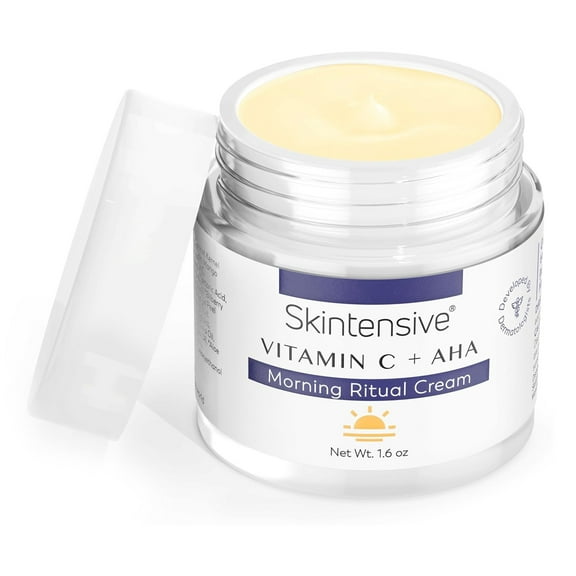 Skintensive Vitamin C   AHA Morning Ritual Cream Unscented Facial Moisturizer Cream 1.6 oz. Jar SK-0008 1 Ct
