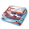 thumbnail image 2 of Kll Fleece Blanket Plush Throw Blanket Sushi Salmon Surfing,Soft Fuzzy Cozy Flannel Blanket For Couch Sofa Bed.(50"X40"), 2 of 9