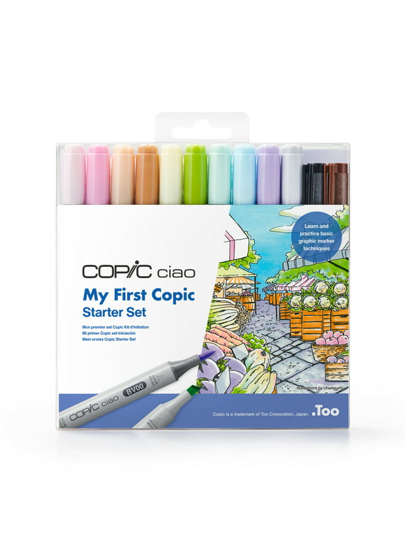 Copic COPIC Ciao Marker My First Copic Starter Set, 12-Piece Set