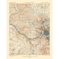thumbnail image 3 of USGS 12x14 Black Modern Framed Museum Art Print Titled - Cincinnati West Ohio Kentucky Quad - USGS 1900, 3 of 5