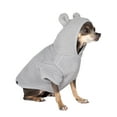 thumbnail image 3 of Gap Pet, Dog Clothes, Recycled Gray Sherpa Bear Ear Pet Hoodie, 3 of 10