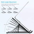 thumbnail image 3 of Laptop Stand, Boyata Adjustable Portable Laptop Holder for Desk, Foldable Laptop Riser with 6 Levels of Height Adjustment, Compatible with MacBook Air Pro, Dell, ,10-15.6 Laptops Black, 3 of 7