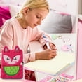thumbnail image 5 of Cuaderno de animales de peluche para niña, diario con libro con candado, manos cálidas, invierno, 1 Uds., 5 of 5