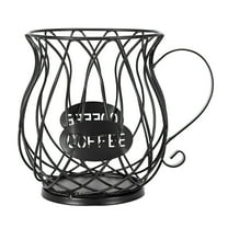 LAMIRO K-Cup Holder,Coffee Pod Manager,35-Count Storage,Matte Black,Coffee Bar Counter Accessory,Space-Saving,1-Piece