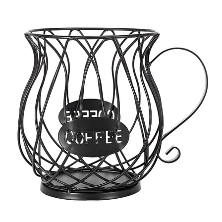 LAMIRO K-Cup Holder,Coffee Pod Manager,35-Count Storage,Matte Black,Coffee Bar Counter Accessory,Space-Saving,1-Piece