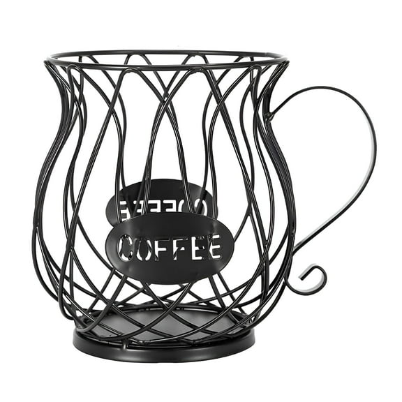 LAMIRO K-Cup Holder,Coffee Pod Manager,35-Count Storage,Matte Black,Coffee Bar Counter Accessory,Space-Saving,1-Piece