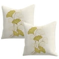 thumbnail image 1 of Funda de almohada de lino con hoja de ginkgo Simple, funda de almohada para sofá y sala de estar, 2 uds., 1 of 5