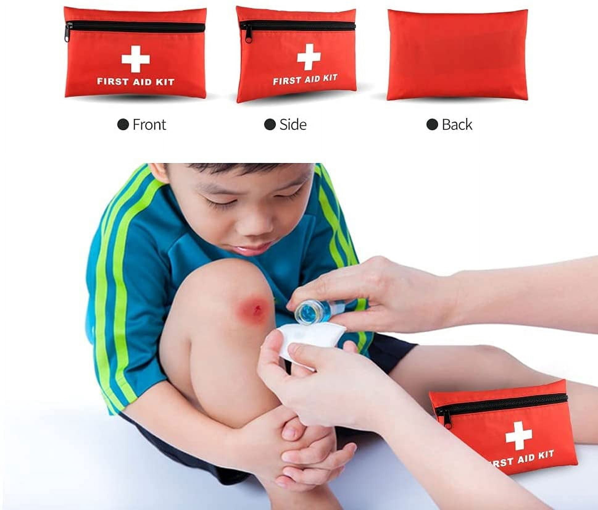 ASA TECHMED First Aid Kit - 100 Piece - Small First Aid Kit for Camping, Hiking, Backpacking, Travel, Vehicle, Outdoors - Emergency & Medical Supplies