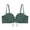 Green, variant on Women's C Cup Strappy Front Tie Back Closure Bralette - Soft Breathable No Underwire Comfort Bra for Everyday Wear