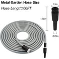 thumbnail image 2 of EPOTOOR 100FT Flexible Lightweight Stainless Steel Metal Garden Water Hose Pipe, 2 of 6