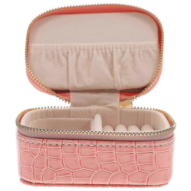 Travel Jewelry Organizer Box - Portable Jewelry Case for Women, Compact Jewelry Storage with PU Leather & Metal Clasps, Gift for Her