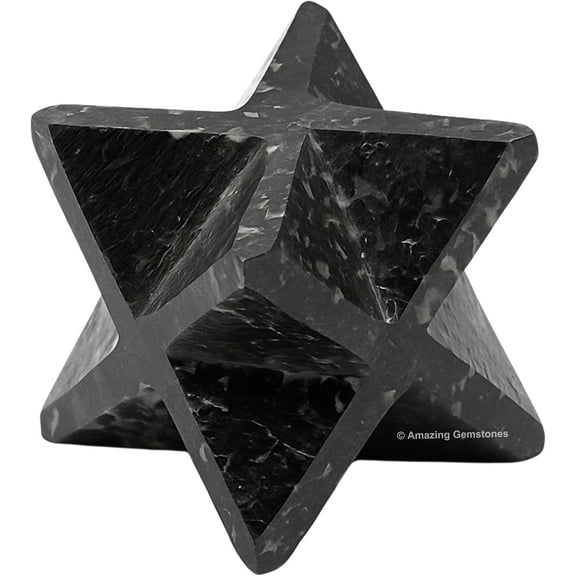 Nuummite Crystal Merkaba Star (0.75" Inches)