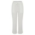 thumbnail image 2 of Women's Elastic Waist Tie Wide Leg Pants Patch Pants Fashion Casual Ladies Pants, 2 of 4